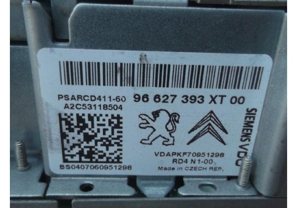 Магнітола, радіо, CD, Peugeot 307, 96627393XT